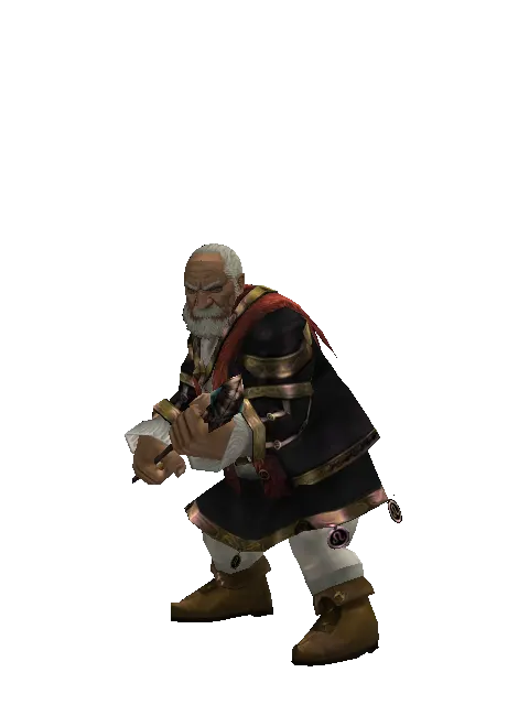 Sprite's Staff on a male Dwarf, front view