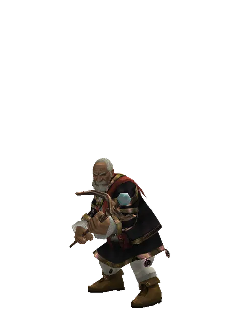 Staff of Mana on a male Dwarf, front view