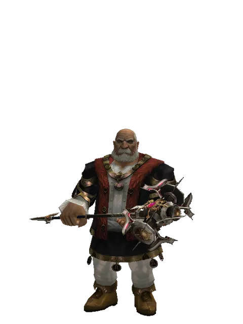 Vesper Crusher on a male Dwarf, front view