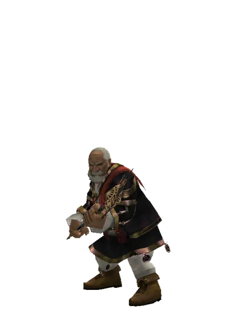 Vesper Staff on a male Dwarf, front view