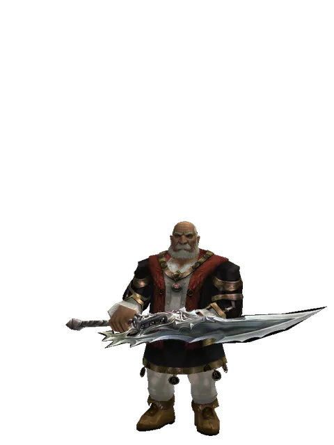 Dragon Slayer on a male Dwarf, front view