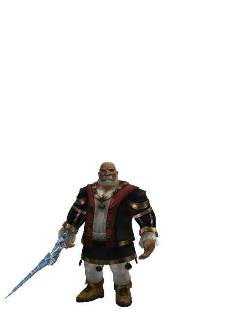 Sirra's Blade on a male Dwarf, front view
