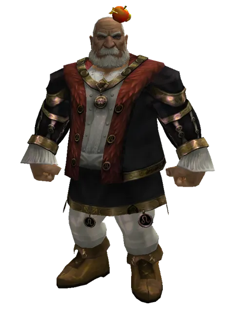 Apple Hat (?) on a male Dwarf, front view