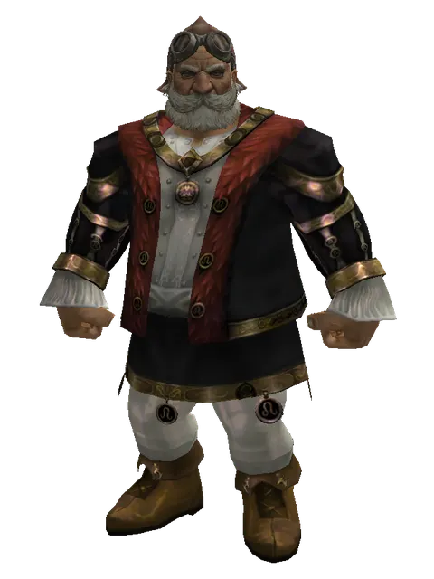 Artisan's Goggles on a male Dwarf, front view