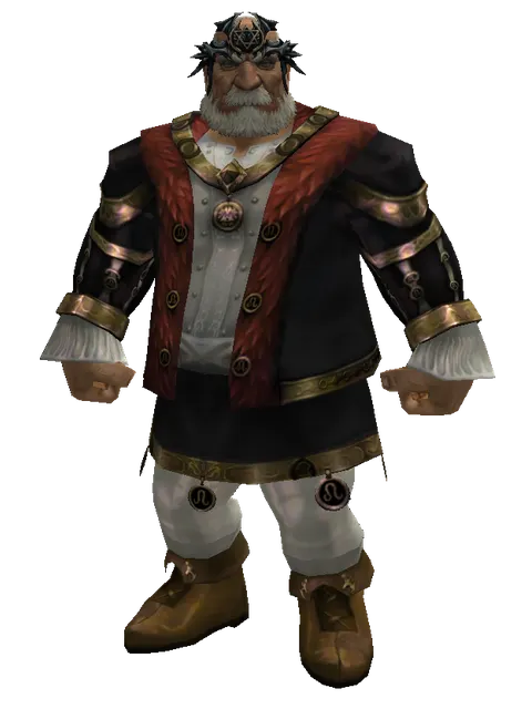 Element Circlet2 (?) on a male Dwarf, front view