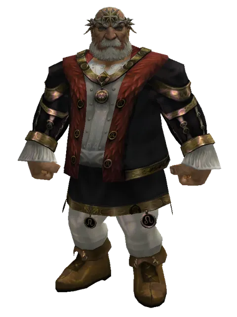 Element Circlet3 (?) on a male Dwarf, front view