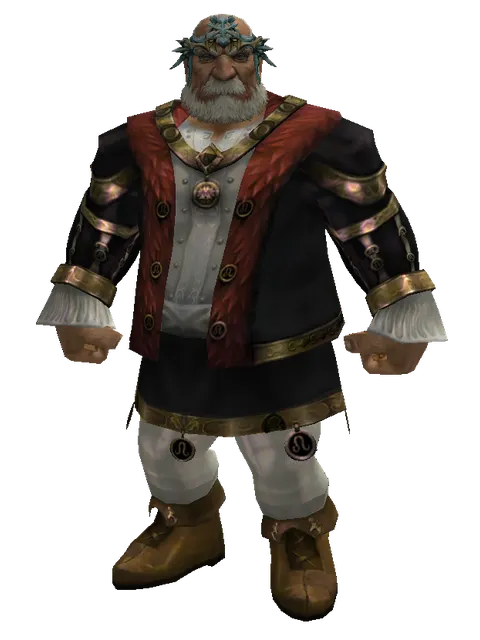 Element Circlet5 (?) on a male Dwarf, front view