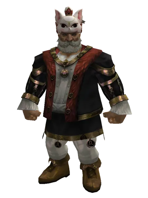 Feline Queen Hat on a male Dwarf, front view