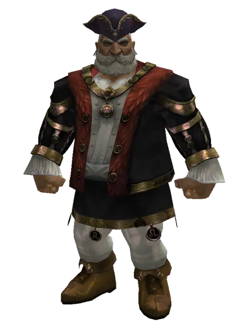 First Mate's Hat on a male Dwarf, front view