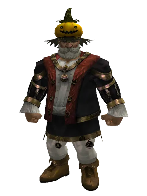 Halloween Hat on a male Dwarf, front view