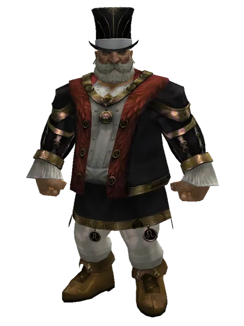 Magician's Hat (?) on a male Dwarf, front view
