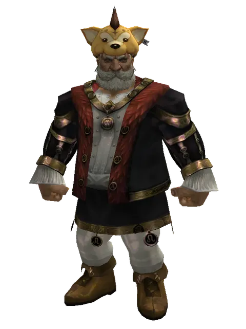 Ol Mahum Hat on a male Dwarf, front view