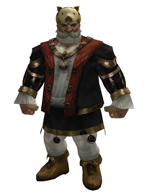 Piggy Hat on a male Dwarf, front view