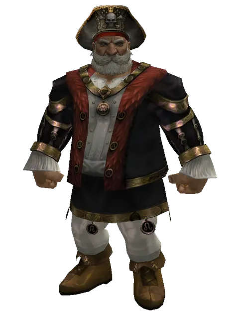 Pirate Hat on a male Dwarf, front view
