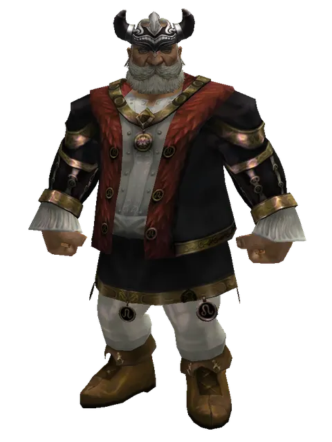 Purple Viking Circlet on a male Dwarf, front view