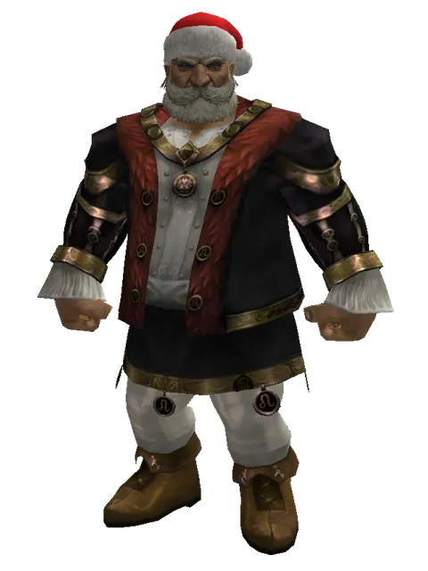 Santa's Hat on a male Dwarf, front view