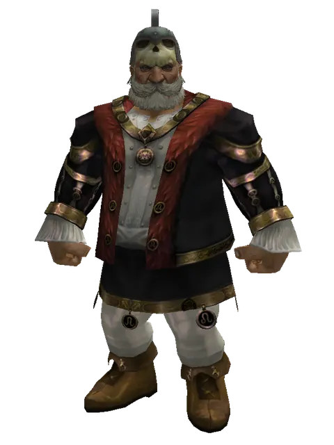 Skull Hat on a male Dwarf, front view