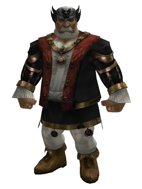 Schuttgart Circlet of Struggle (?) on a male Dwarf, front view