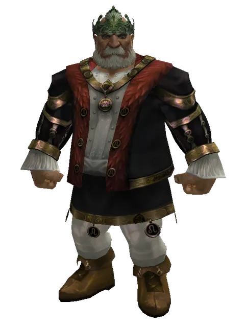 Rune Circlet of the Sage (?) on a male Dwarf, front view