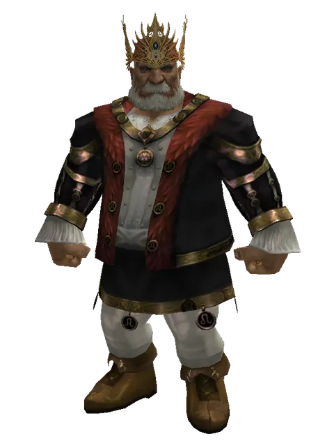 The Lord's Crown on a male Dwarf, front view