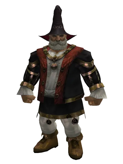 Wizard Hat on a male Dwarf, front view