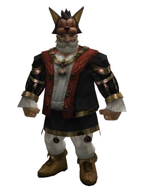 Wolf Hat on a male Dwarf, front view