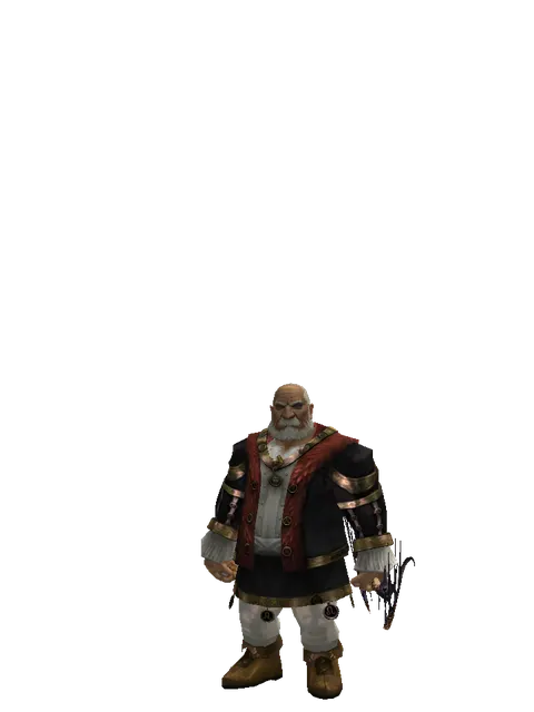 Dark Elven Bow on a male Dwarf, front view