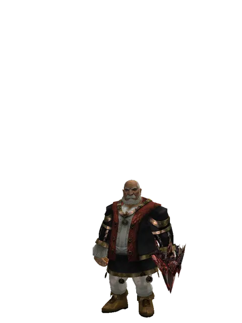 Draconic Bow on a male Dwarf, front view