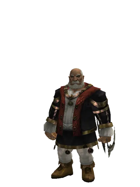 Strengthened Bow on a male Dwarf, front view