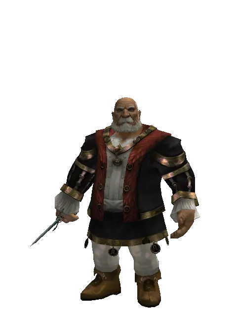 Crafted Dagger on a male Dwarf, front view