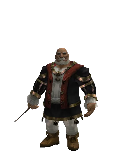 Cursed Dagger on a male Dwarf, front view