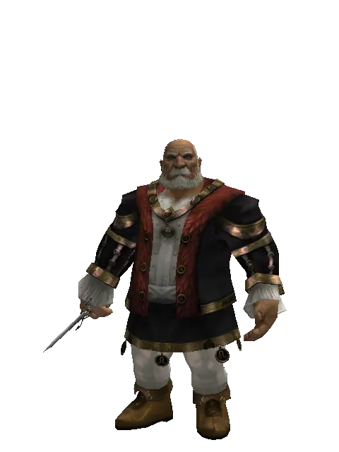 Dagger of Mana on a male Dwarf, front view