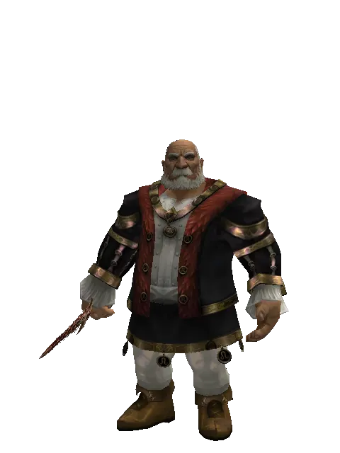 Hell Knife on a male Dwarf, front view
