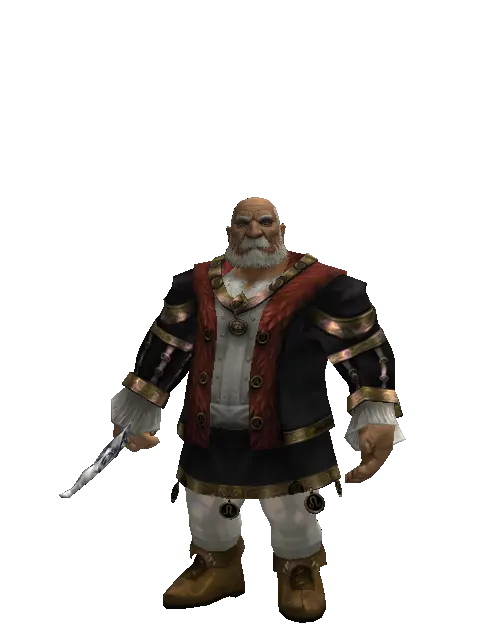 Kris on a male Dwarf, front view