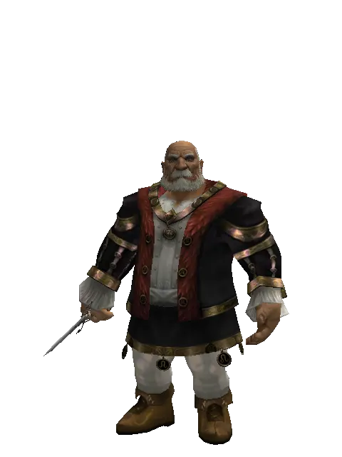 Mithril Dagger on a male Dwarf, front view