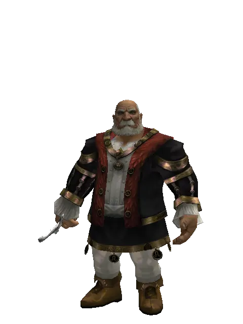 Mystic Knife on a male Dwarf, front view