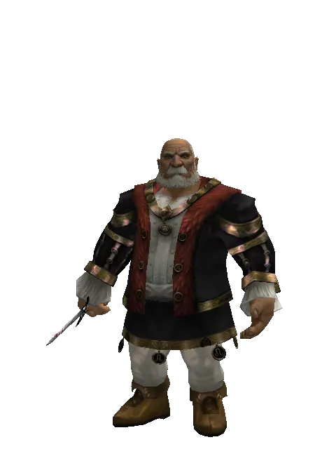 Skeleton Dagger on a male Dwarf, front view