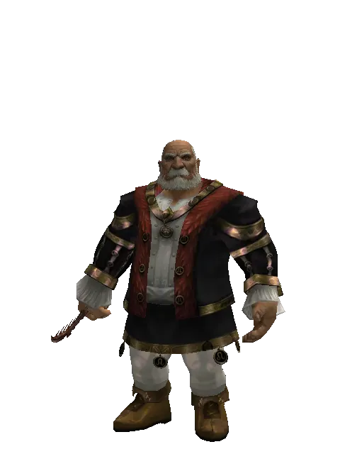 Soulfire Dirk on a male Dwarf, front view