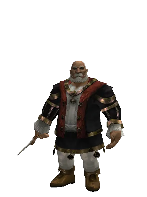 Vesper Dagger on a male Dwarf, front view