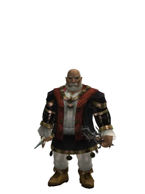 Icarus Stinger*Soul Seperator on a male Dwarf, front view