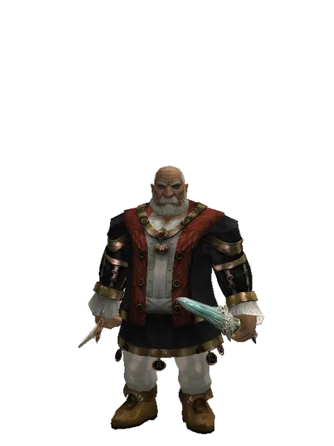 Vesper Dagger*Naga Storm on a male Dwarf, front view