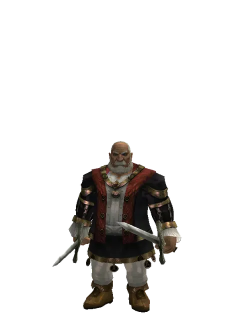Artisan's Sword*Artisan's Sword on a male Dwarf, front view