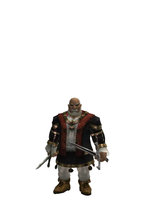 Artisan's Sword*Sword of Revolution on a male Dwarf, front view