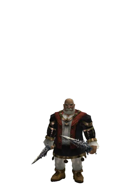 Damascus*Damascus on a male Dwarf, front view