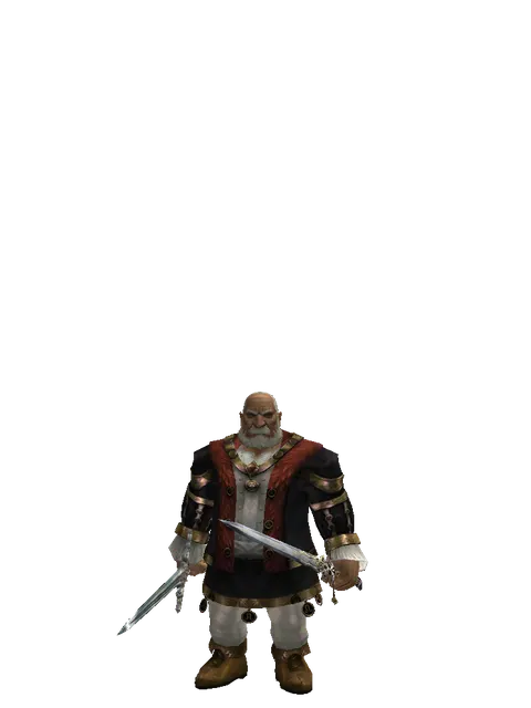 Dynasty Dual Sword on a male Dwarf, front view