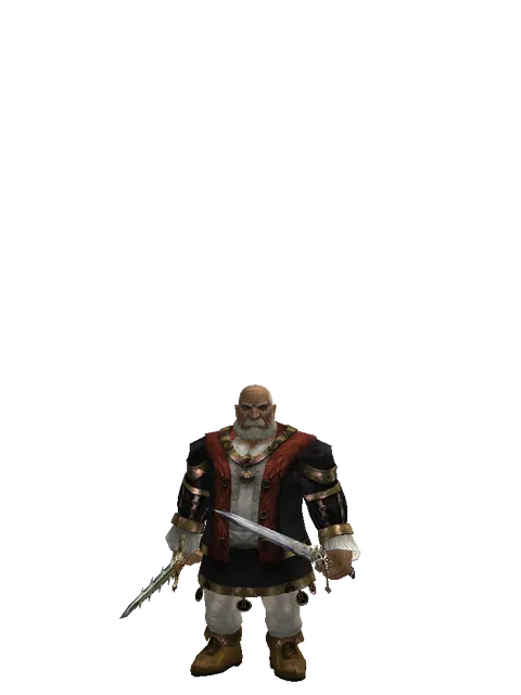 Icarus Dual Sword on a male Dwarf, front view