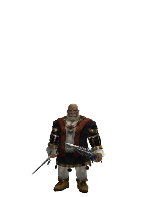 Keshanberk*Damascus on a male Dwarf, front view