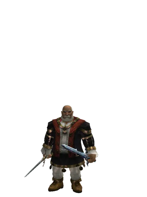 Raid Sword*Caliburs on a male Dwarf, front view