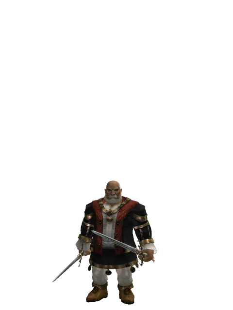 Raid Sword*Raid Sword on a male Dwarf, front view