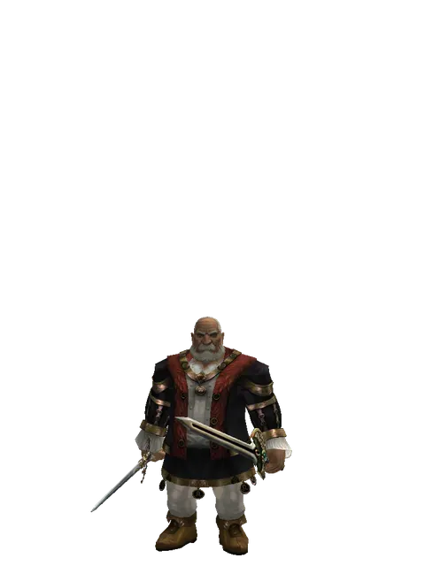 Raid Sword*Sword of Delusion on a male Dwarf, front view